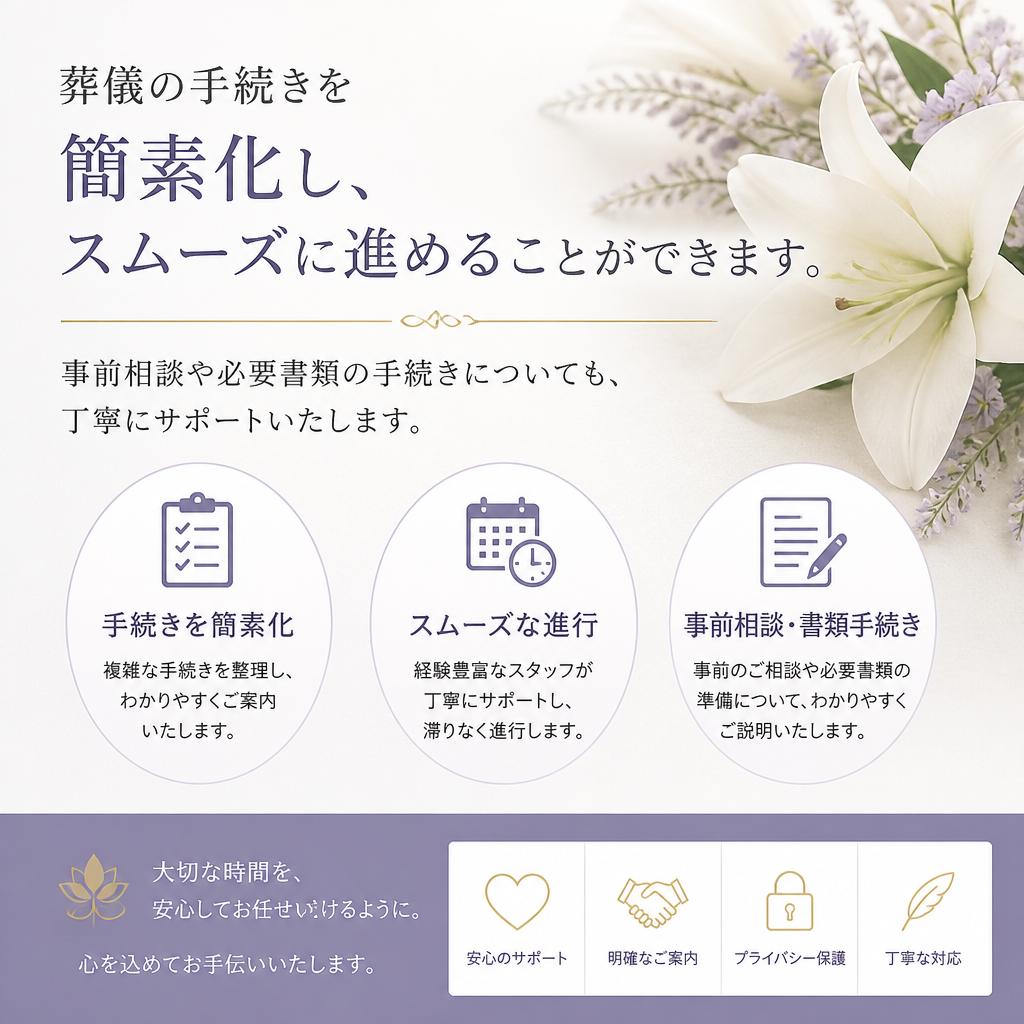 簡単な手続きでスムーズな段取り