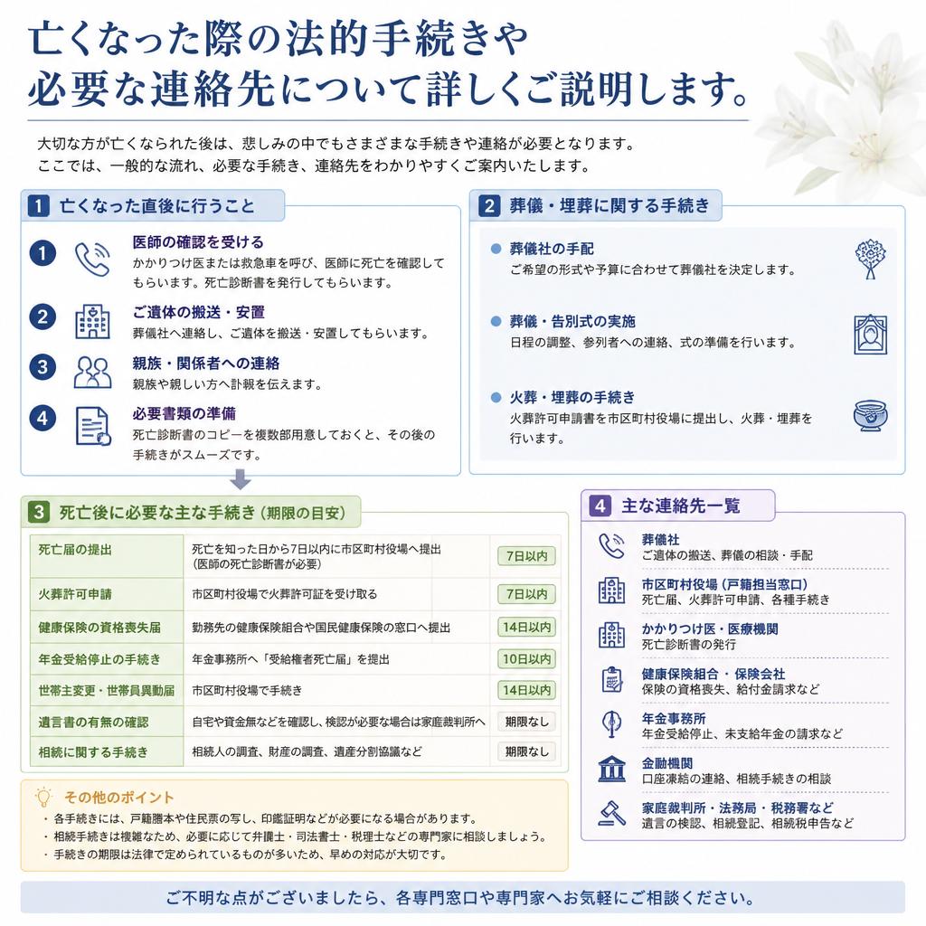 2. 亡くなった後の対応