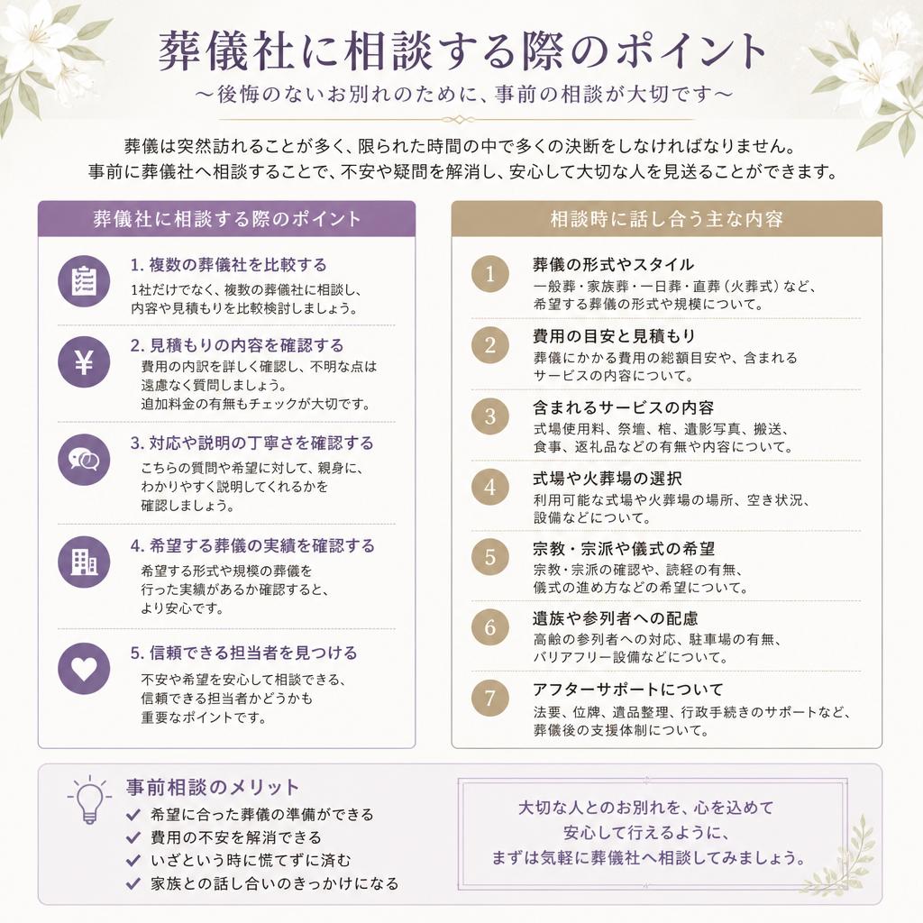 4. 葬儀社との打ち合わせ
