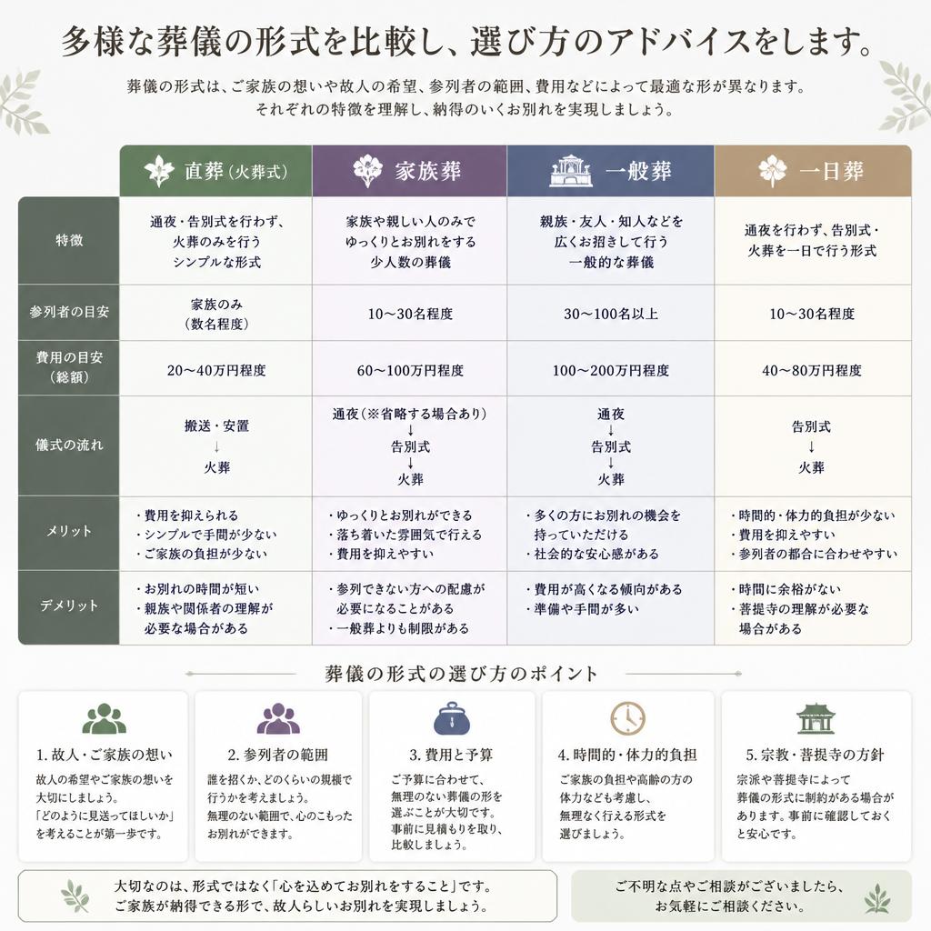 5. 葬儀のパターン選択